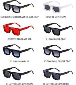 Lunettes de soleil rectangulaires vintage personnalisées avec logo 2025, UV400, petite monture carrée pour hommes et femmes - Product Image 5