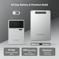 Registratore Vocale AI MagSafe con 5 Microfoni, Registrazione a 360°, Traduzione in Tempo Reale in Oltre 120 Lingue, 45 Ore di Registrazione, 65 Giorni di Standby, Display OLED