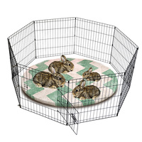 Enclos d'exercice pliable et détachable en fil métallique pour chien, robuste et résistant à la rouille, avec porte verrouillable, directement de l'usine