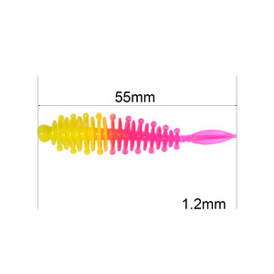 Pêche douce truite leurre Silicone appâts Wobbler <span class=keywords><strong>Swimbait</strong></span> PescaArtificial ver appâts 55mm 1.2g 15 pièces matériau écologique - Product Image 3