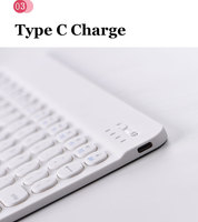 Profesional Cina Produsen Lampu Latar Mini Bluetooths Nirkabel Keyboard untuk Tablet