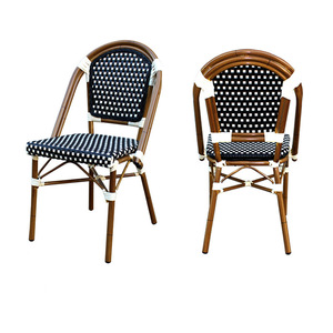 Sillón de ratán francés al por mayor para patio exterior, cafetería, comedor, uso comercial en la calle para restaurante, muebles de jardín - Product Image 4