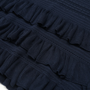 Vestido de Verano Elegante <span class=keywords><strong>para</strong></span> Mujer, de Viscosa Tejida, Ajustado, de Manga Corta, con Diseño de Falda de Varias Capas - Product Image 6