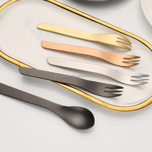 再利用可能なカトラリー旅行カトラリーセットシリコーンケースフォークスプーンナイフセットYindiao食器 - Product Image 3