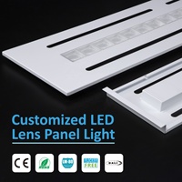 Panneau LED de ventilation commercial moderne lumière 90 degrés 140lm/W 20X120 30X120 30X150 2X2 LED encastrée Grille d'éclairage pour le bureau de l'hôpital