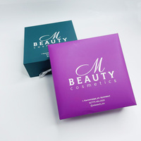 Boîtes en carton violet de grande taille, emballage cadeau, boîte en carton simple, couvercle et plateau avec logo personnalisé, vente en gros