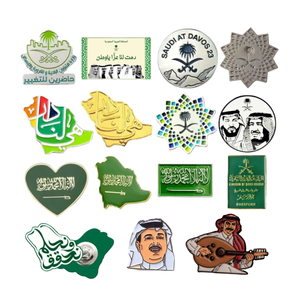 Ksa <span class=keywords><strong>Saudi</strong></span> Lieferant Brosche Geschenk Pin <span class=keywords><strong>Saudi</strong></span>-Arabien National feiertag Brosche - Product Image 1