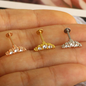 ต่างหูเจาะกระดูกอ่อน 16 กรัม, เครื่องประดับเจาะริมฝีปาก ต่างหูแบบ Tragus, เครื่องประดับเจาะกระดูกอ่อน, สแตนเลสเกรดผ่าตัด, สำหรับเจาะ <span class=keywords><strong>Forward</strong></span> <span class=keywords><strong>Helix</strong></span> - Product Image 6