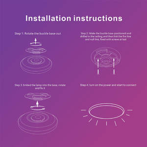 LEDEAST-Luz de techo inteligente con control remoto, interruptor de cambio de color, luz LED - Product Image 4