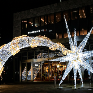 LED Shooting Star <b>Lights</b> Outdoor Christmas Decoration for Commercial Display - Product Image 1