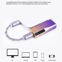 Amplificateur de casque Hi-Fi EPZ TP55, décodeur audio, DAC/AMP USB portable (type dongle), livré avec un clip magnétique pour le dos