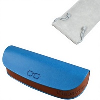 Étui rigide rectangulaire pour lunettes 3-en-1, étui pour lunettes de soleil et lunettes de vue avec chiffon de nettoyage et pochette de rangement