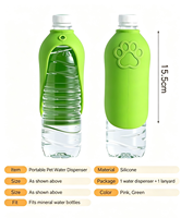 Bouteille d'eau pliable pour chien, de qualité alimentaire, en caoutchouc thermoplastique, design rond, écologique, portable pour les voyages en plein air, directement de l'usine