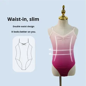 Лидер продаж, Новое поступление, балетные трико Ombre для женщин и взрослых, индивидуальные цвета для танцевальной одежды, детская возрастная группа - Product Image 4