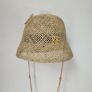 Sombreros de Sol Plegables de Moda al por Mayor, Unisex para Adultos, Hechos a Mano, Transpirables, Tipo <span class=keywords><strong>Bucket</strong></span>, para Playa, de <span class=keywords><strong>Paja</strong></span> Hueca, para Verano - Product Image 4