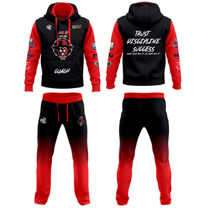 Conjunto Deportivo con Capucha para Hombre, Manga Larga, Diseño Sublimado Multicolor, Ropa para Correr, Ligero - Product Image 1