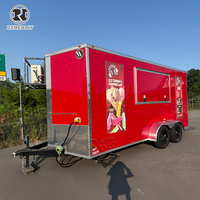 Camion de restauration rapide de qualité commerciale pour poulet frit, remorque à frites personnalisée, chariot de restauration rapide certifié CE