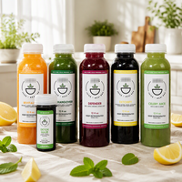 Bouteille de soda à bouchon à vis 100 % biodégradable en PLA (matière à base d'amidon de maïs), compostable et jetable