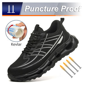 JIANKUN SBP/EH Cómodo tejido de punto de mosca y malla transpirable Anti-impacto Anti-punción Zapatos de trabajo de seguridad ligeros Todas las estaciones - Product Image 3
