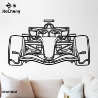 Décoration Murale Métallique 3D Personnalisable OEM Voiture de Course F1 2026 Vue Avant, Décoration Murale en Ligne 3D de Voiture de Sport Formule 1 Découpée au Laser pour la Décoration Intérieure