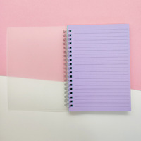 Carnet à spirale B6, papier épais coloré, 6 types de pages intérieures, 90 feuilles, couverture en PP, lignes horizontales, cadeau scolaire, bloc-notes