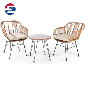 आधुनिक 3-टुकड़ा आरामदायक पैटियो फर्नीचर सेट आउटडोर के लिए आउटडोर सेक्यूशनल चेयर - Product Image 5