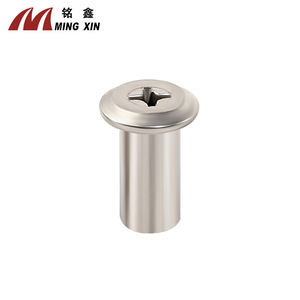Écrou hexagonal à bride Mingxin M6 en acier inoxydable nickelé pour quincaillerie de meubles en bois - Product Image 2