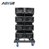 Altavoz de sistema de sonido line array de 2 vías de 10 pulgadas dual con alimentación activa para exteriores de