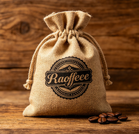 Pochette en jute écologique avec logo personnalisé, petit sac en toile de jute à cordon pour l'emballage de grains de café, d'aliments, de noix, sac cadeau