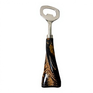 Ouvre-bouteille en corne naturelle fait main, ustensile de bar rustique avec poignée unique en corne, ouvre-bouteille vintage pour bar à domicile, restaurant - Product Image 1
