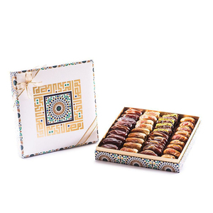 Tùy Chỉnh Sang Trọng Vàng Trung Đông Baklava Ngày Hộp Quà Tặng Sô Cô La Bao Bì Candied Ngày Trái Cây Khô Hạt Nhân Nuts Hộp Giấy - Product Image 6