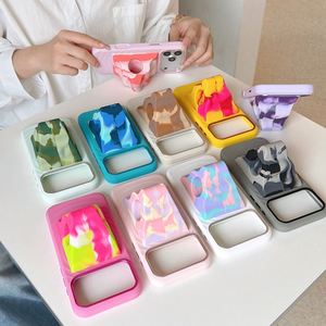 ポータブルシリコン磁気スタンド ワンタッチリリース リップルラバーデスクトップユニバーサル3Dアイスマウンテン グレイシャーグリップホルダー - Product Image 1
