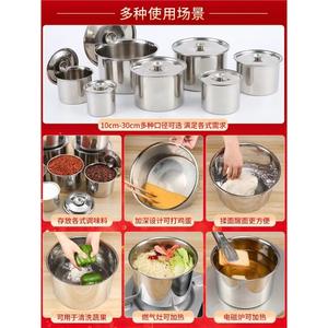 Tarro de Especias de Acero Inoxidable 304 de Chaozhou, Tamaño L, Tapa Metálica, Apto para Lavavajillas, Contenedor de Almacenamiento de Condimentos para Cocina - Product Image 2