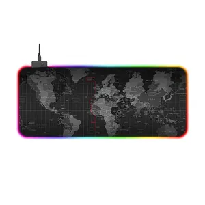 Benutzer definierte große LED-Gaming-RGB-Anime kabellose Leder aufladung Sublimation Mauspad Gamer leere Handballen auflage mit kabellosem Ladegerät