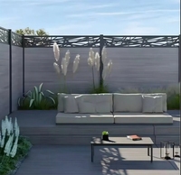 Nouveau design de panneau de clôture de jardin de luxe en plastique WPC de haute qualité résistant aux UV avec panneau décoratif Ensembles complets de clôture WPC