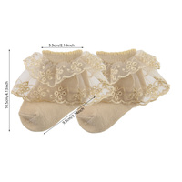 Bébé filles printemps et été princesse dentelle à volants coton maille cheville chaussettes blanc pour princesse chaussettes en gros