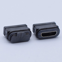 Colokan Konektor USB Mikro 180 Derajat 5 Pin, USB-1108IPX7-00 Lubang Sekrup USB Mikro Tahan Air