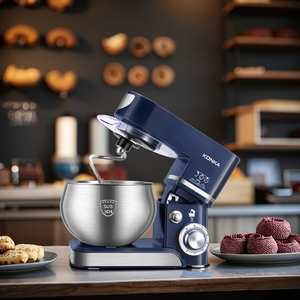 Máy tính để bàn trứng Beater nhà bếp đầu bếp máy hoàn toàn tự động 6 tốc độ 1200W + thép không gỉ bột trộn 5L trộn bát thương mại - Product Image 3