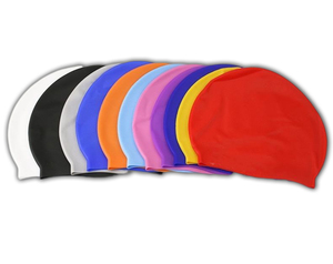 Bonnets <span class=keywords><strong>de</strong></span> <span class=keywords><strong>bain</strong></span> en silicone imperméables à haute élasticité pour hommes, femmes et enfants, grande taille, protection efficace des oreilles et des cheveux, plongée, natation - Product Image 1