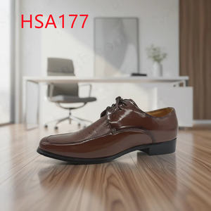Chaussures habillées marron pour hommes ZYF, style bout carré, à lacets, pour environnement professionnel, élégantes, uniformes, HSA177 - Product Image 1