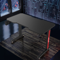 Usine En Gros 120cm Moderne Simple Gamer Bureau De Jeu Haute Qualité Table De Bureau Extensible Noir Station De Travail Table De Jeu