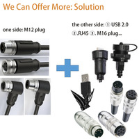 Connecteur de câble circulaire M8 M12 12V en cuivre étanche IP67 PVC à 4 broches, adaptateur mâle/femelle pour connexions de fils - Prix de gros