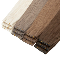 Extensions de cheveux humains Qingdao Rawhair Premium Genius Weft, sans retours, design léger, vente en gros directe usine
