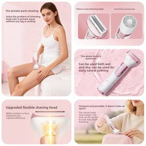 Nouveau rasoir électrique multifonctionnel pour femmes, type C, étanche, alimenté par USB, pour tout le corps, aisselles, <span class=keywords><strong>nez</strong></span>, <span class=keywords><strong>poils</strong></span> pubiens - Product Image 5