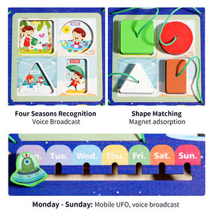 2025 Montessori Holz-Motorikbrett – Multifunktionale Aktivitätstafel zur kosmischen Erkundung mit Schaltern und Zahnrädern - Product Image 5