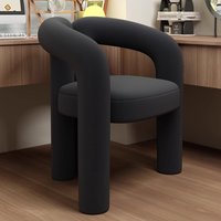 Tabouret de maquillage pour chambre de fille, chaise de coiffeuse en PU de luxe léger avec dossier, chaise de manucure tendance