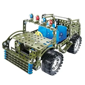 Kids Diy Self Assembly 3d Metal Model Toy 283 PCS Diy Assemble Metal Kit Truck