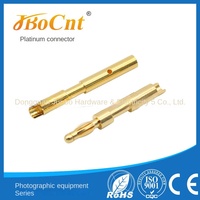 Venta Directa de Fábrica Jbocnt JB-YP-001 Conectores de Cobre para Auriculares y Micrófono con Carcasa de Latón Chapado en Oro, Enchufe de Audio Dual de 6.35mm, IP65