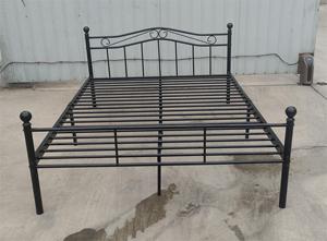 Thiết Kế Hiện Đại Cổ Điển Châu Âu Phong Cách Kim Loại Mạnh Mẽ Giường Kích Thước Duy Nhất Nữ Hoàng Thép Giường Tròn Khung Giá Rẻ Giá Màu Đen - Product Image 4