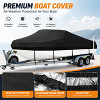 Housse de bateau remorquable Bestway grise en tissu Oxford 210D, imperméable et anti-UV, personnalisable pour bateaux rapides et bateaux à moteur